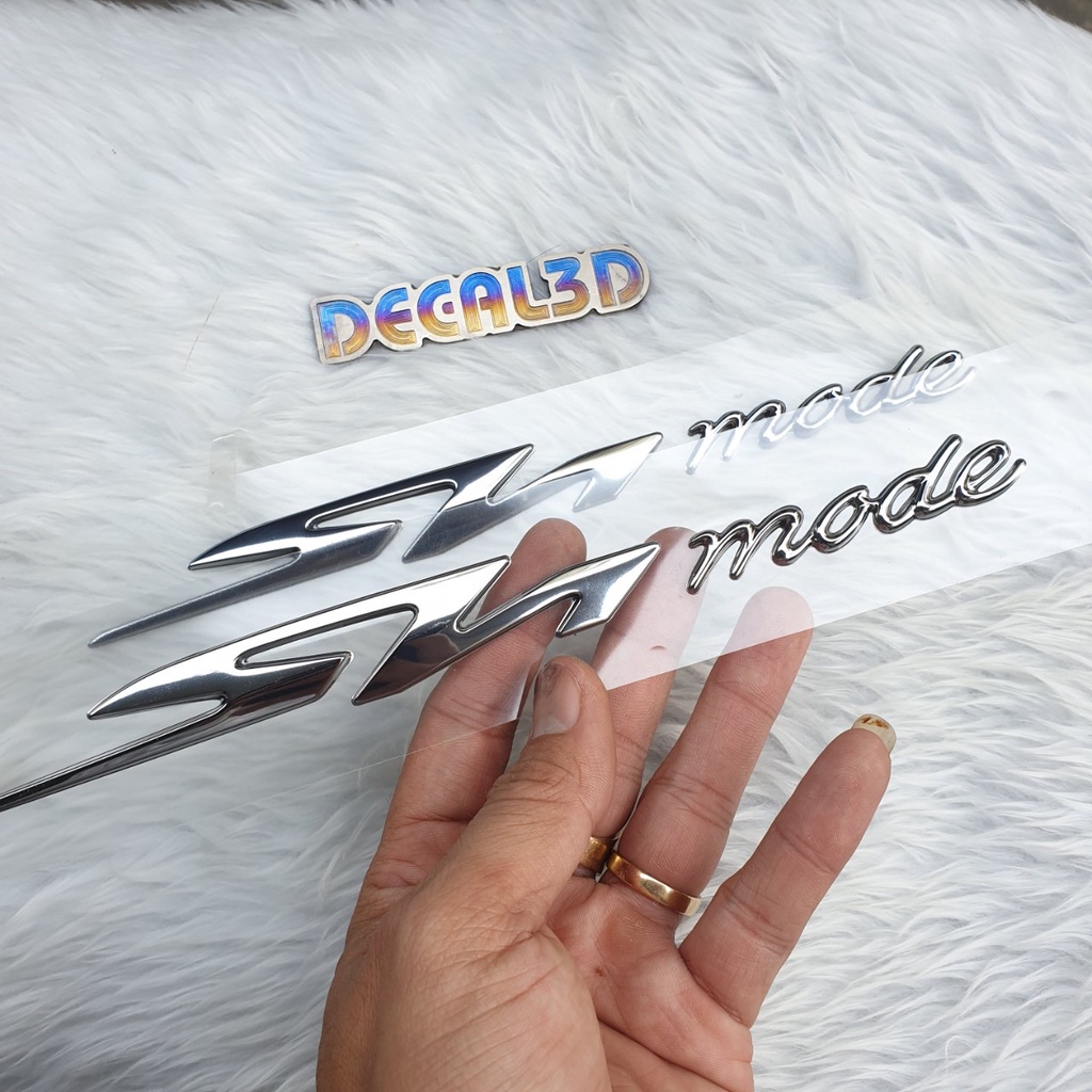 TEM SH MODE 2020 CHỮ NỔI 3D MÀU BẠC HÀNG CAO CẤP SIÊU NÉT - GIÁ 1 CẶP