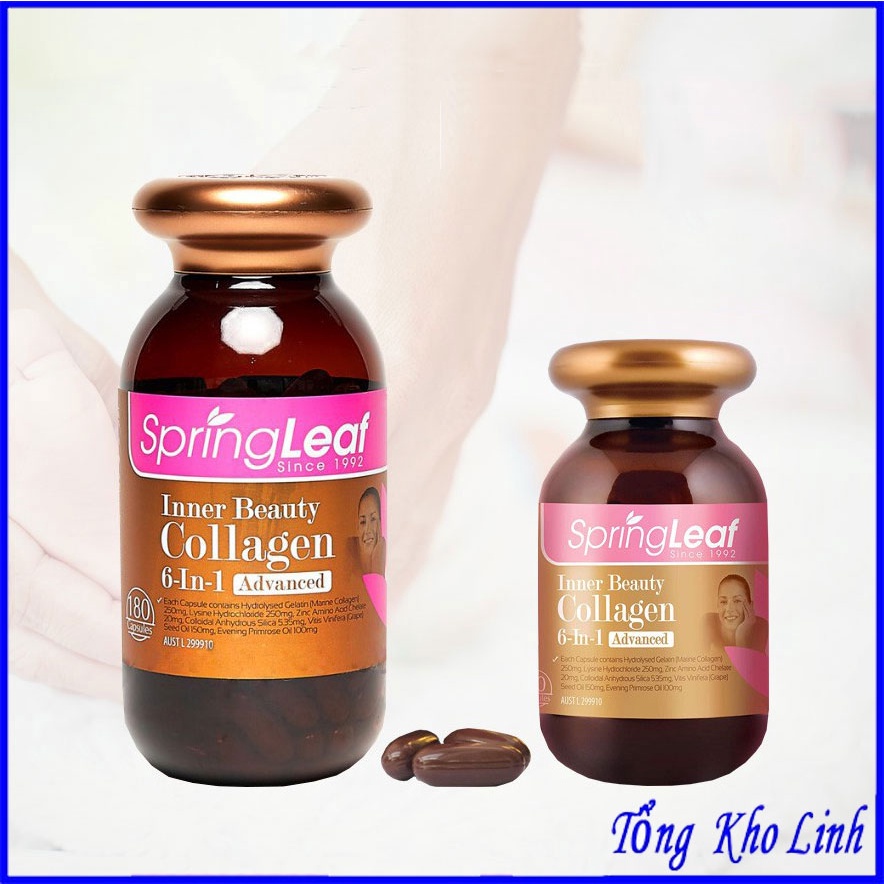 Viên Uống Collagen 6in1 Leaf Spring Inner Beauty Úc 90 Viên, 180 Viên