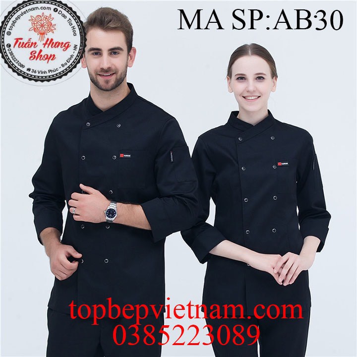 áo bếp,đồng phục bếp cao cấp ab30