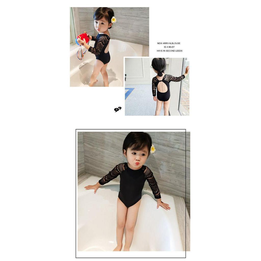 Thời trang áo tắm dài tay công chúa dễ thương cho bé gái áo tắm bikini