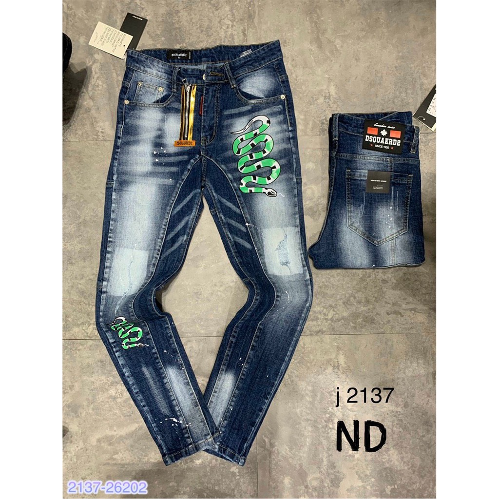 QUẦN BÒ NAM DSQ CAO CẤP_ JEAN BÒ CO GIÃN ỐNG CÔN | BigBuy360 - bigbuy360.vn