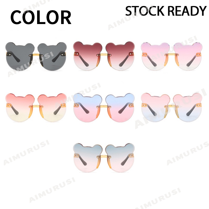 Kính mát chống tia UV hình gấu dễ thương cho bé