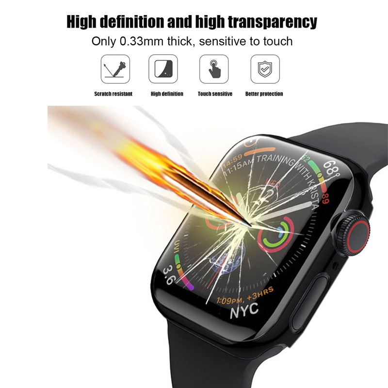 Kính Cường Lực Bảo Vệ Màn Hình Apple Watch 38mm 40mm 42mm 44mm Cho Apple Series 6 5 4 3 2 Se T500