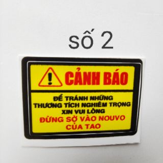 Tem chú ý và cảnh báo (decan)