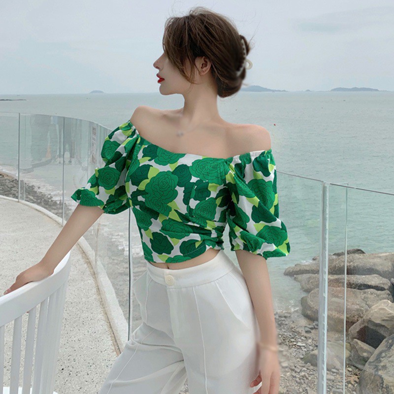 Áo Voan Hoa Tay Ngắn Xinh Xắn Dành Cho Nữ | BigBuy360 - bigbuy360.vn