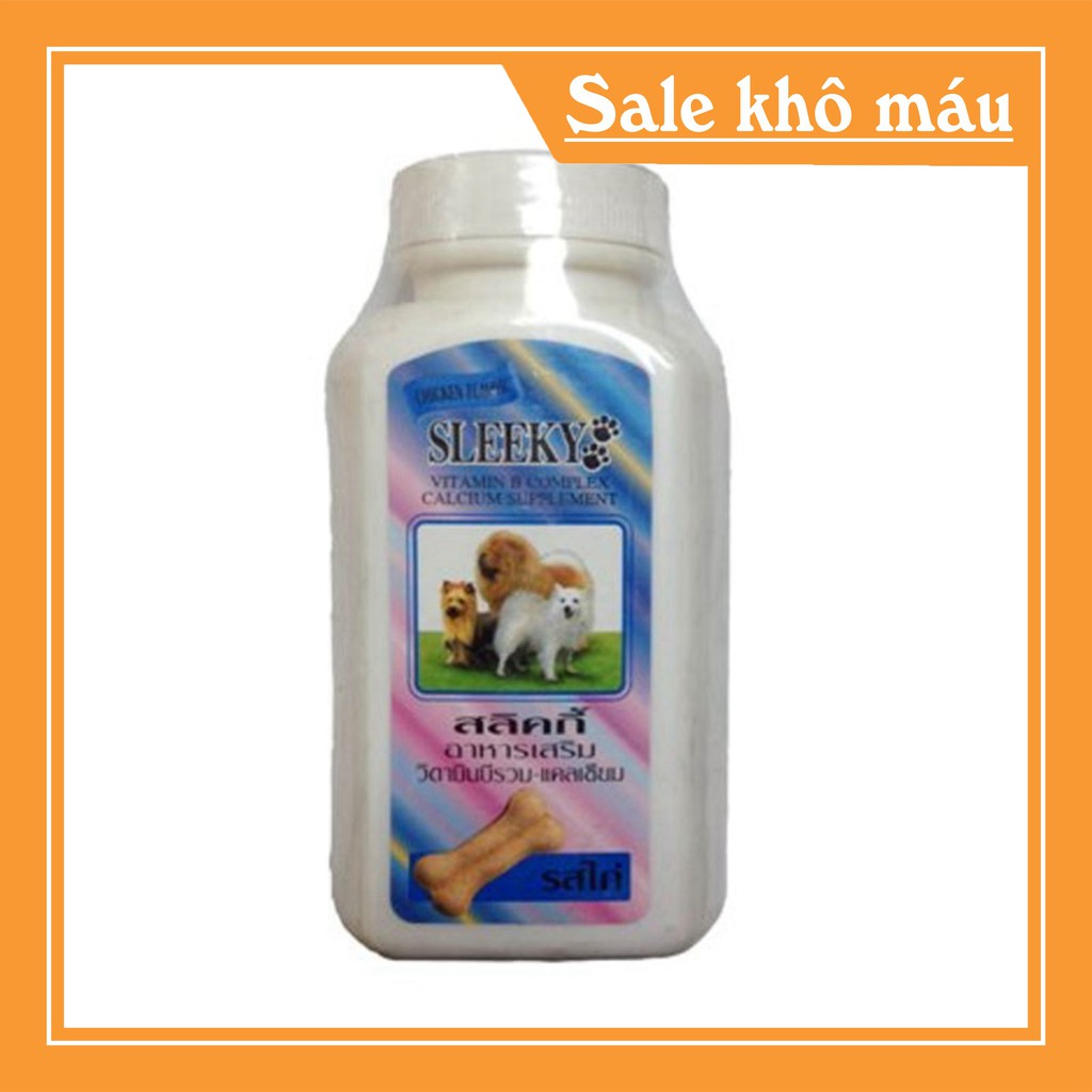 [FLASH SALE] Viên bổ sung canxi và vitamin cho chó mèo sleeky 140v