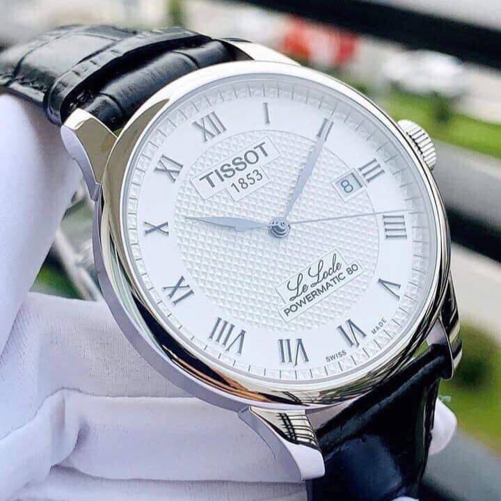 Đồng hồ Nam chính hãng Tissot Le Locle Powermatic 80 T006.407.16.033.00-Máy cơ tự động Automatic-Dây da đen-Size 39mm