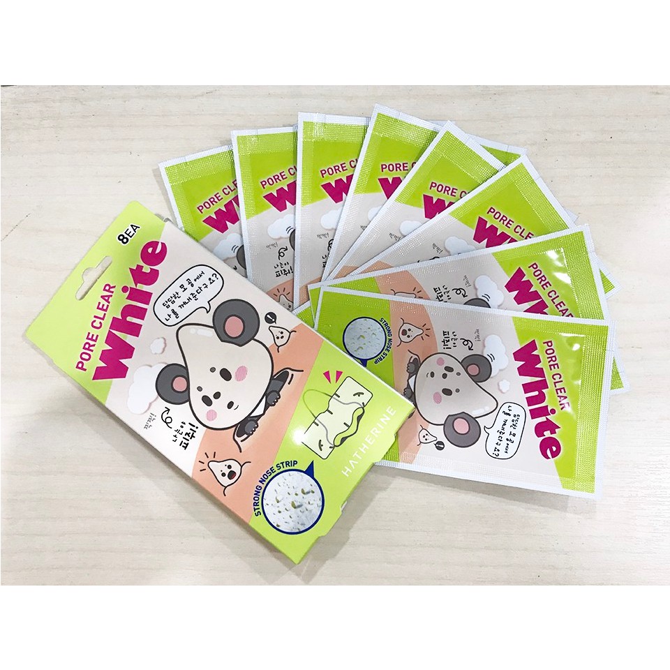 Miếng Dán Lột Mụn Đầu Trắng Hatherine Pore Clear White Strong Nose Strip | BigBuy360 - bigbuy360.vn