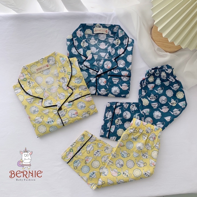 Bộ Thu Đông Pizama Thô Hàn 8-16kg Bé Trai - Bé Gái