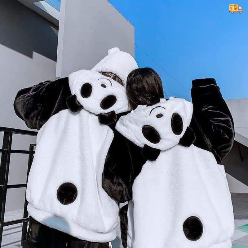 Áo Khoác Lông Hình Con Gấu Dày Dặn Siêu Cute cho nam nữ