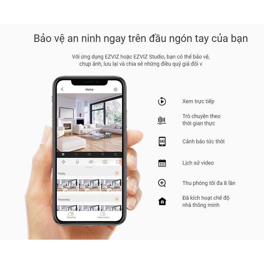 Camera Ezviz C3N 2Mp 1080p có màu ban đêm ,Có AI