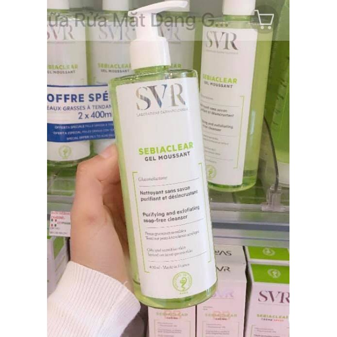 SỮA RỬA MẶT dạng gel SV.R 400ml