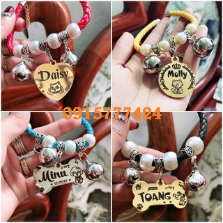 [COMBO] Thẻ tên thú cưng inox + Dây Charm (Tặng kèm chuông)
