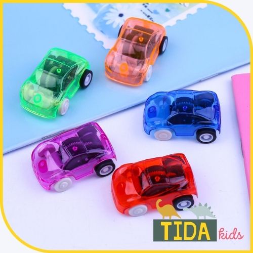Ô Tô Đồ Chơi Cho Bé ⚡ HOT TREND ⚡ Xe Ô Tô Mô Hình Trong Suốt, Đồ Chơi Ô Tô Mini Chạy Cót Siêu Cute TiDa Kids Shop