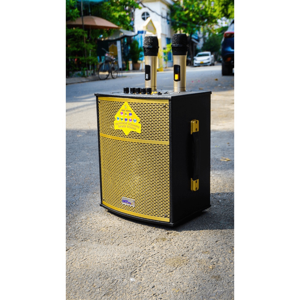 MT MAX Loa xách tay MTMax K03 - Loa kéo di động bass 2 tấc - Công suất lên đến 250W - Tặng kèm 2 micro không dây bảo hàn
