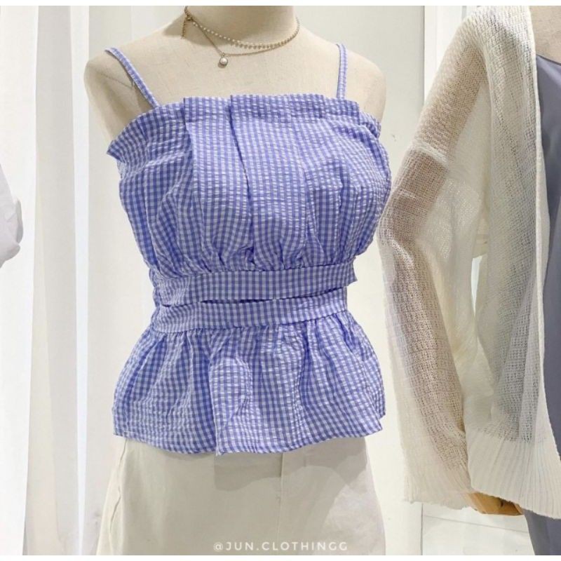 Áo Croptop bèo nhún cúp ngực bo lưng l1 -12