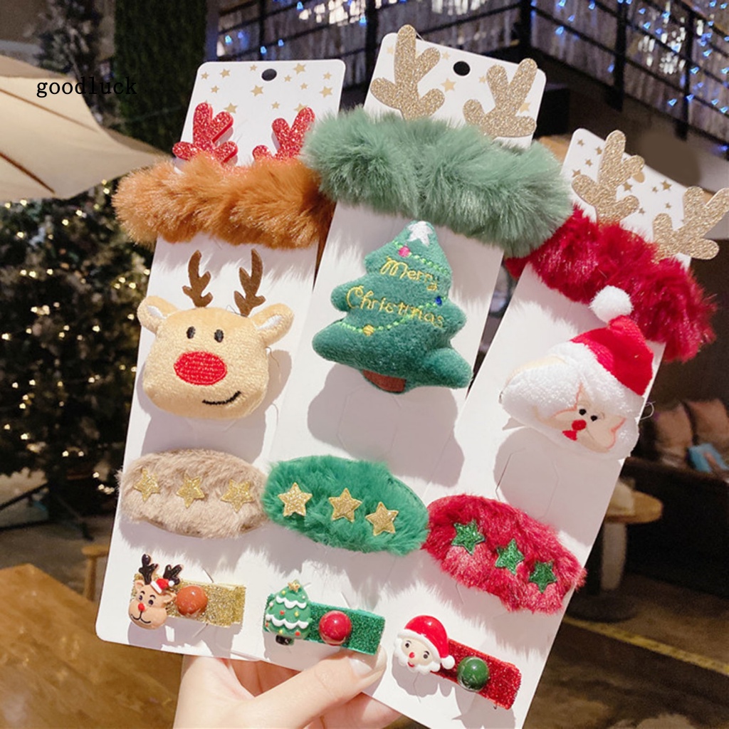 Chúc may mắn| Set 4 Kẹp Tóc Giáng Sinh Dễ Thương