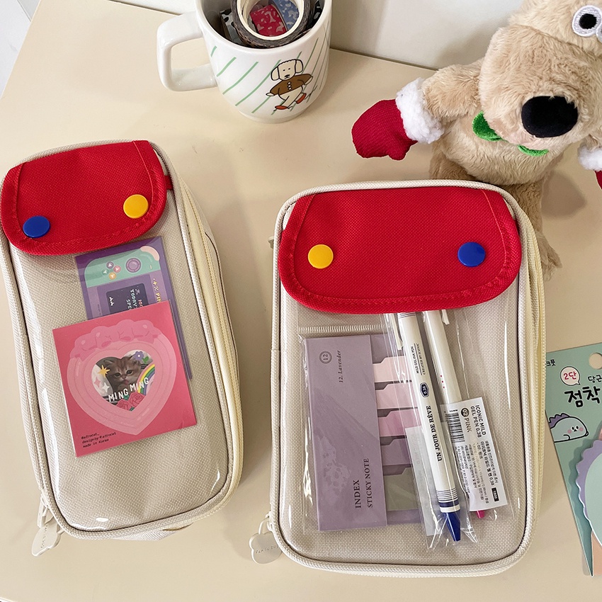 Túi Đựng Bút Canvas Sức Chứa Lớn Đa Năng