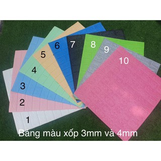 Xốp dán tường giả gạch 3d