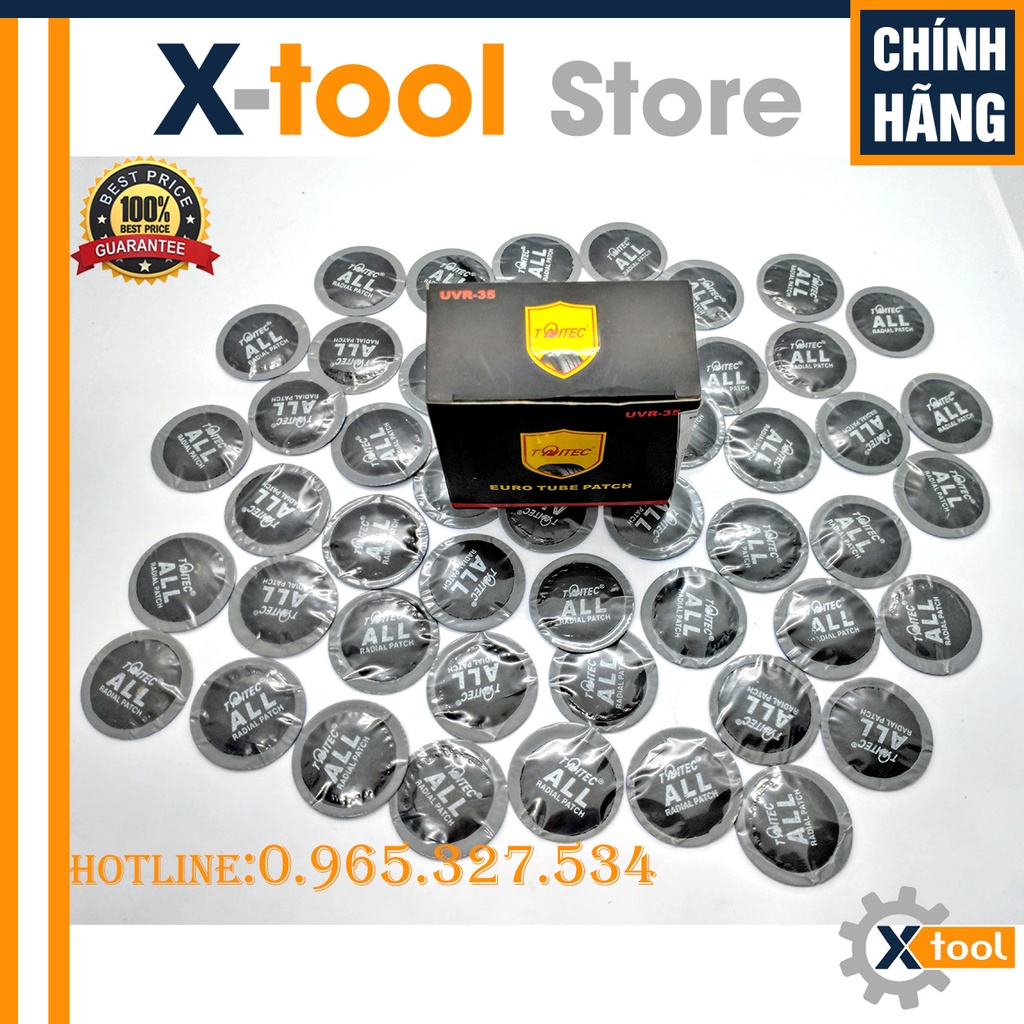 50 Miếng Vá Lốp, Vá Vỏ,Vá Săm, Vá Ruột Cho Xe máy, Ôtô, Xe tải Kích Thước - 35mm