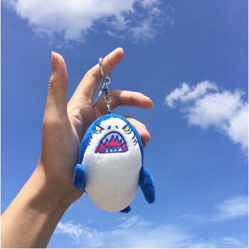 Móc khóa bông cá mập cài túi balo siêu xinh phong cách giá rẻ làm quà tặng ý nghĩa