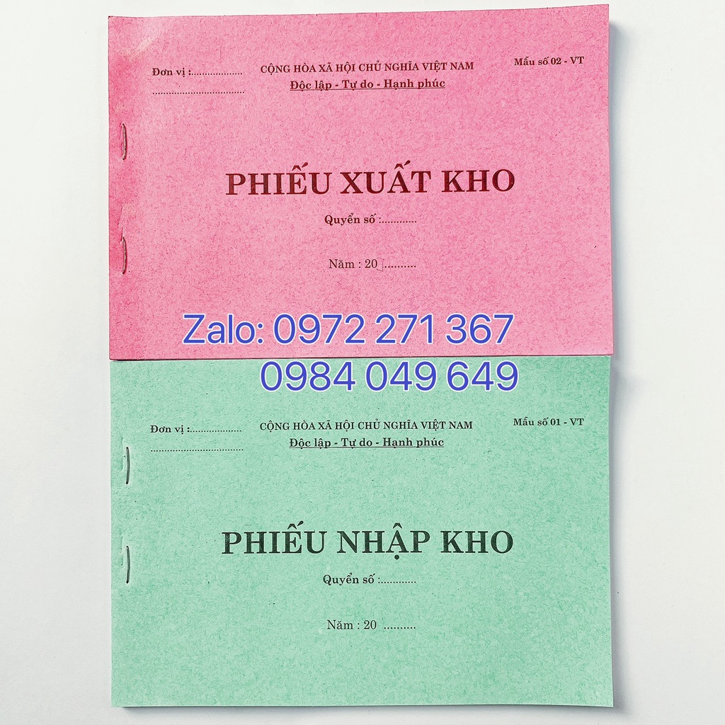 Phiếu Thu - Chi - Xuất - Nhập 1 liên A5