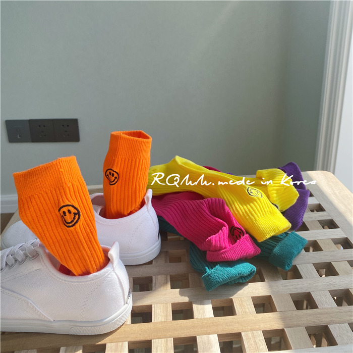 Vớ Cổ Cao Thêu Chữ Phong Cách Hàn Quốc Dành Cho Bé