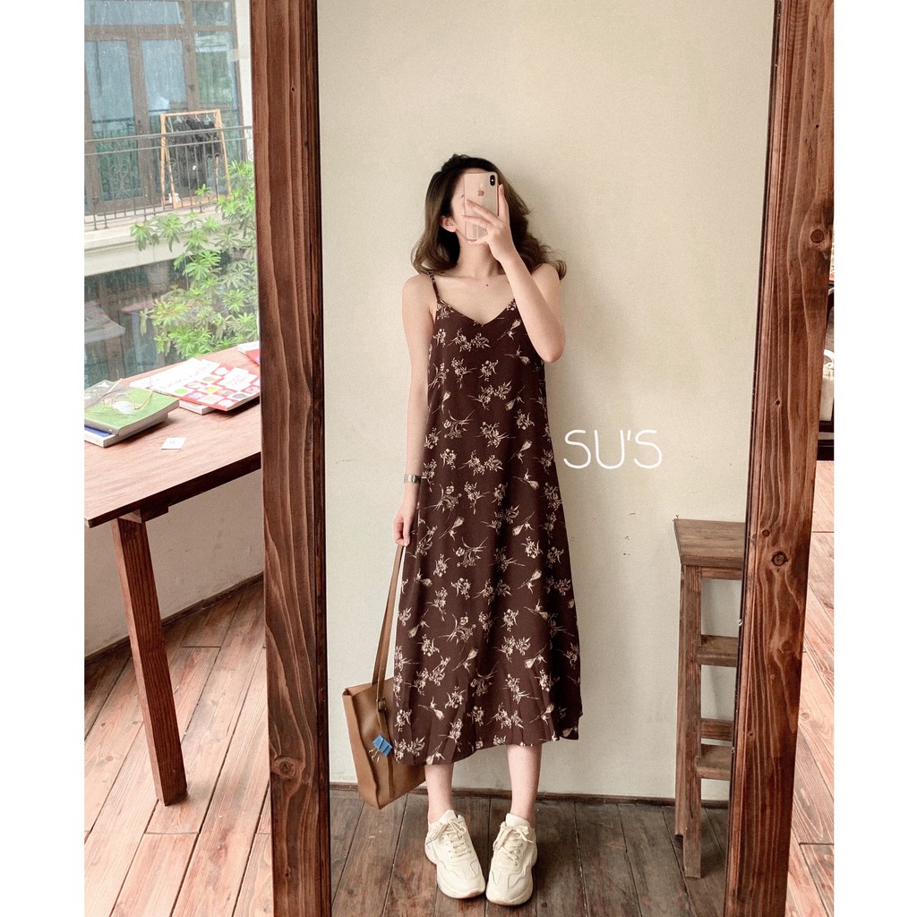 [Mã FAGREEN1505 giảm 10% tối đa 30K đơn 99K] Váy 2 dây voan 2 lớp họa tiết hoa V481 SUSTORE | BigBuy360 - bigbuy360.vn