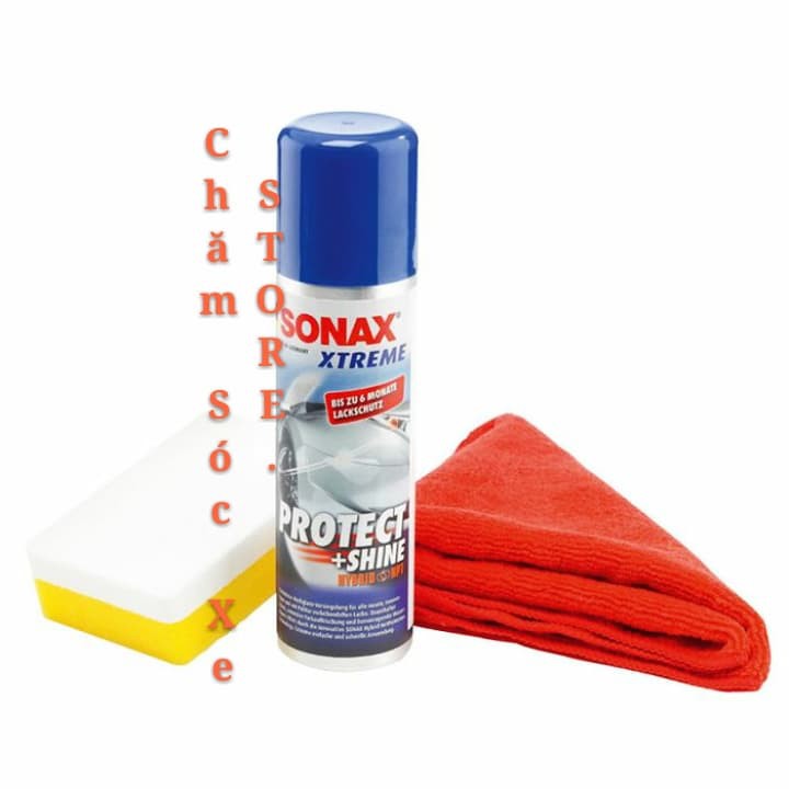 [ Tặng Khăn ] Nano Polymer phủ bóng và bảo vệ mặt sơn Sonax 222100 210ml - SONAX XTREM PROTECT+ SHINE