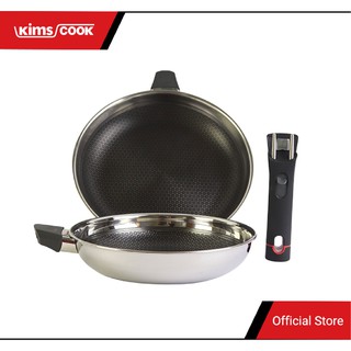Bộ 2 chảo đa năng chống dính Blackcube 3 lớp đúc liền đáy từ KIMS COOK 03 Pcs