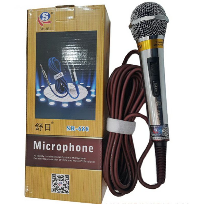 Micro karoke có dây SHURE SR-688 chính hãng cao cấp