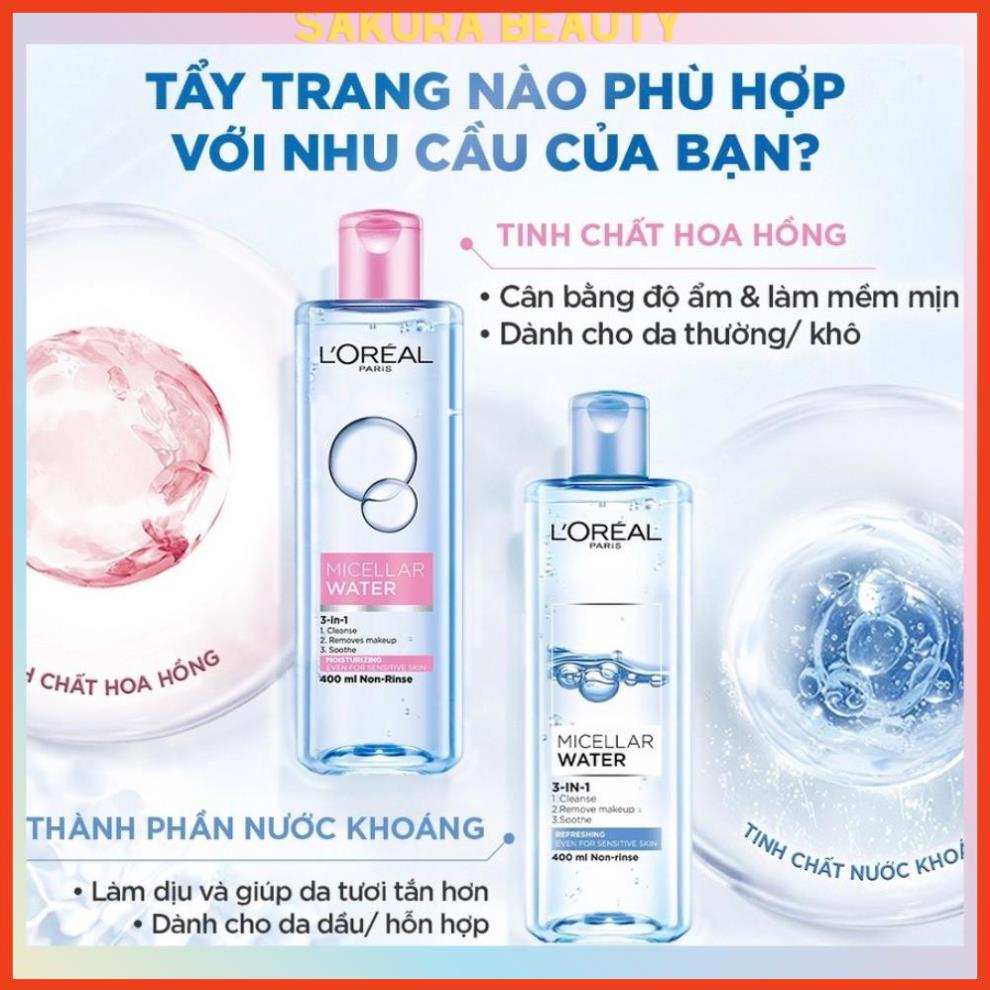 Nước tẩy trang Loreal - L'Oreal Paris 3-in-1 Micellar Water