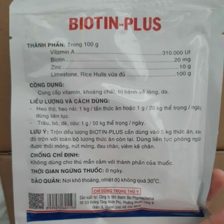 Bột đẹp da lông Biotin Plus 100g
