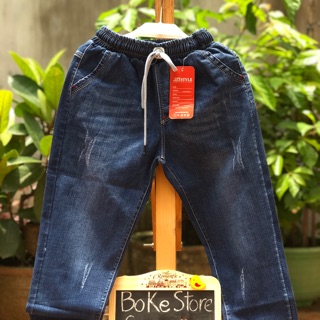 Quần bò BG baggy dây xanh