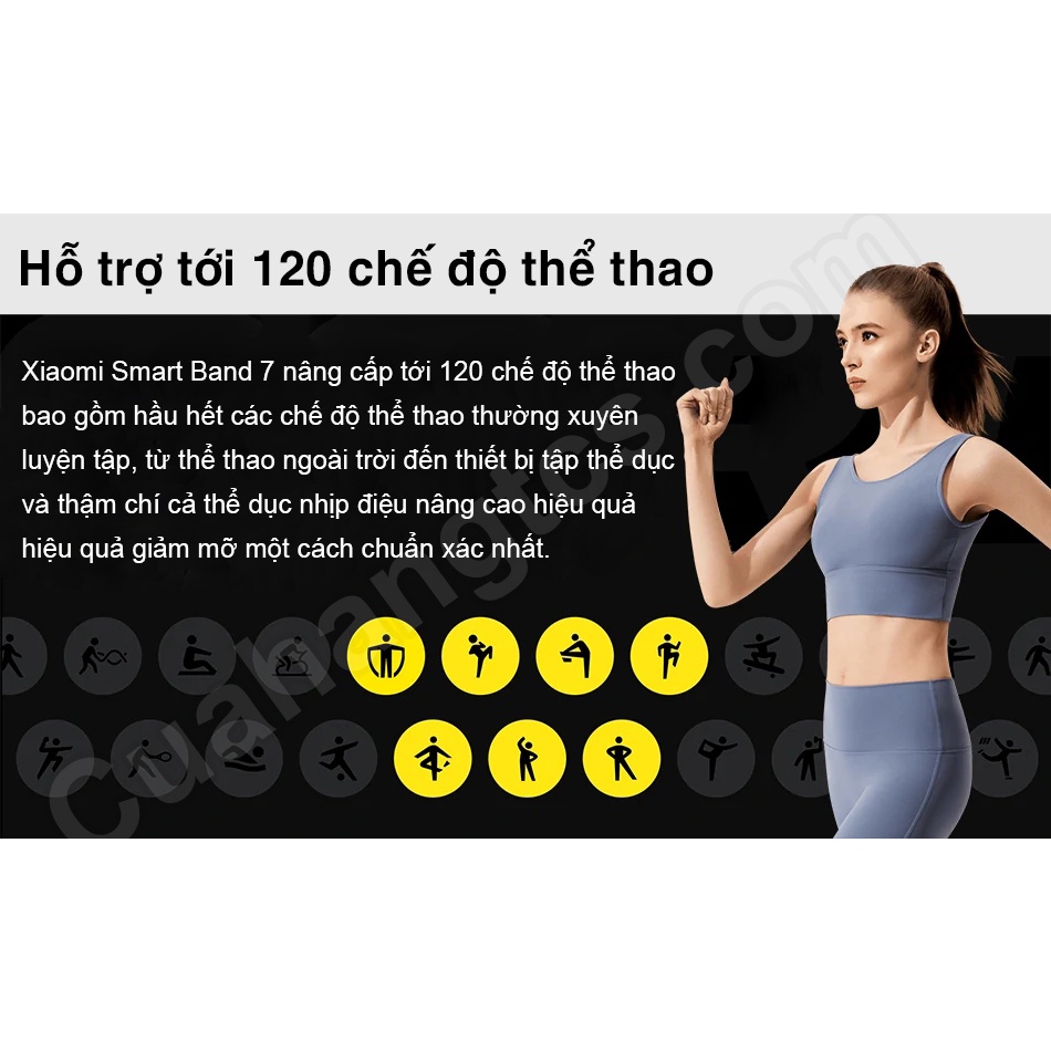Vòng đeo tay thông minh Xiaomi Mi Band 7 BHR4951GL bản quốc tế Xiaomi Miband7