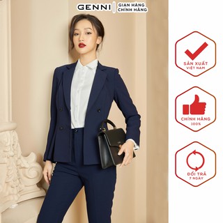 Áo vest dáng ngắn xếp ly eo GAV009 - Genni