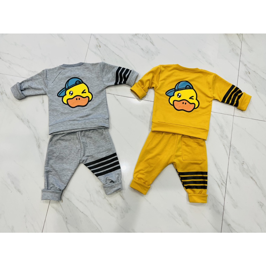 Set bộ quần áo trẻ em 7-17kg dành cho bé trai mẫu Vịt Kẻ. chất liệu đẹp, đường may kỹ. MA116
