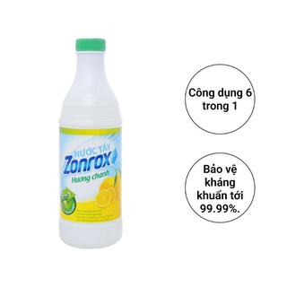 Nước tẩy quần áo Zonrox hương chanh chai 1 lít và 500ml