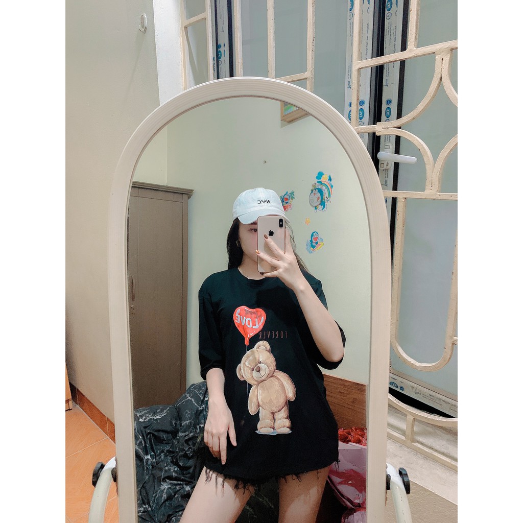 Áo Thun Gấu Nam Nữ Tay Lỡ Oversize(45-70kg) 100% Cotton Co Dãn 4 Chiều ⚡ 10 Mẫu ⚡ Siêu Chất