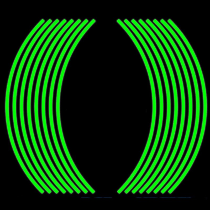 Set 16 Miếng Dán Vành Bánh Xe Trang Trí Phản Quang Tiện Dụng