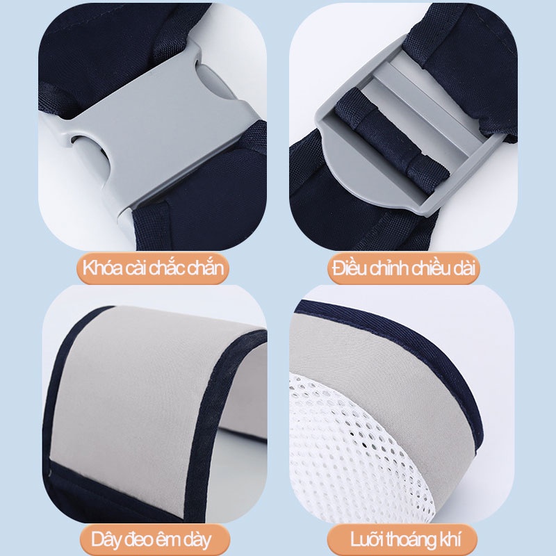 Địu vải cho bé dạng lưới thông thoáng, cho bé 0 - 18 tháng [Loại đẹp]
