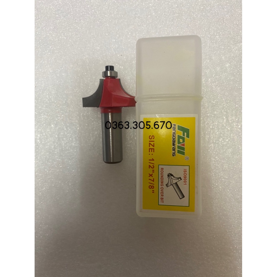 Mũi phay gỗ FAVI Lõm tròn góc , cốt 6.35mm - 12.7mm