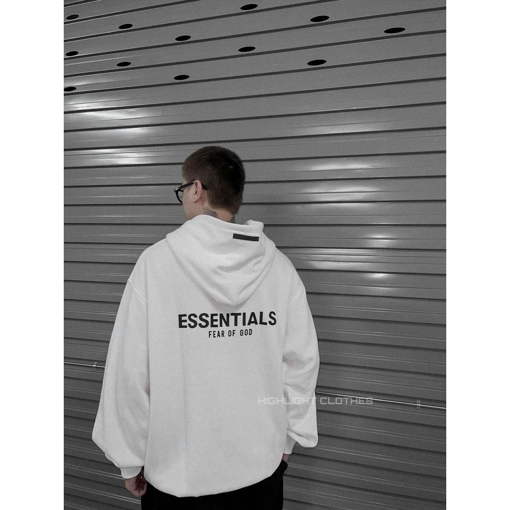 ÁO HOODIE IN ESSENTIALS SS21 FORM RỘNG UNISEX/NAM NỮ