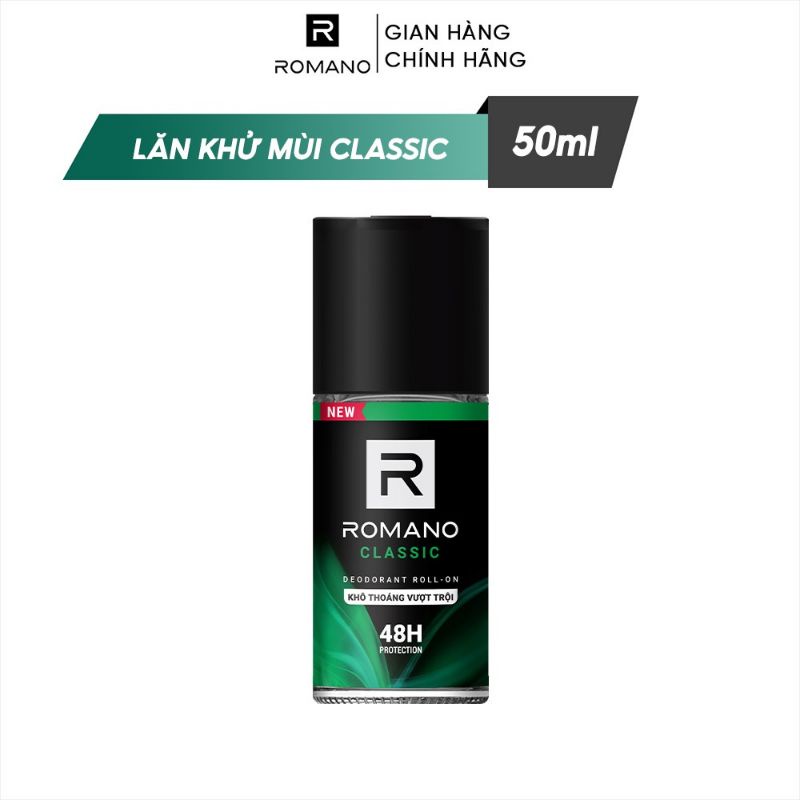 (+stam 60g) Lăn khử mùi Romano 50ml