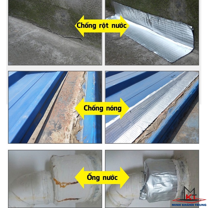 Băng keo chống thấm Nhật Bản SOTUN , Miếng dán chống thấm dột mái tôn, tường nhà