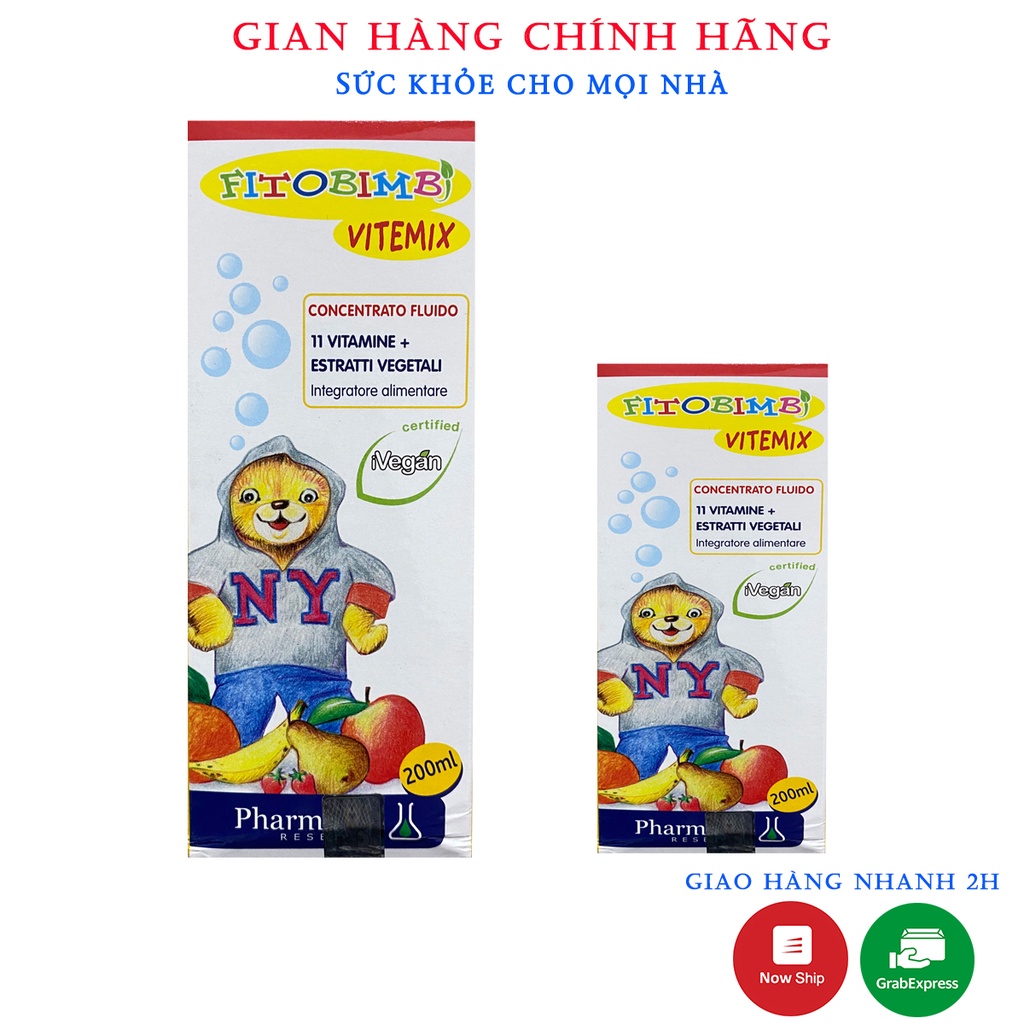 Bổ sung Vitamin cho bé - Vitemix Bimbi của hãng Fitobimbi - Nhập khẩu chính hãng Ý