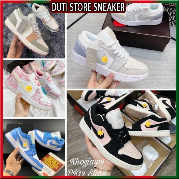 Giày thể thao Jordan cổ thấp xám xanh paris, Giày jordan low các màu hot nhất dễ phối đồ nam nữ Full Box Bill hot trend