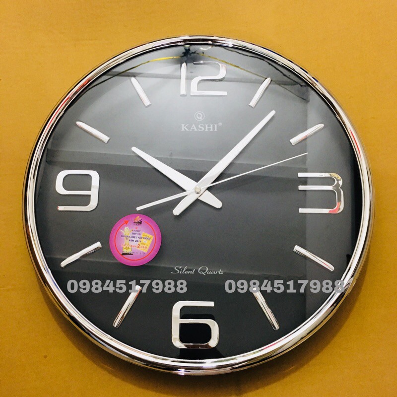 ( 38x38 ) Đồng hồ treo tường chính hãng kashi HM381  kim trôi siêu tĩnh - tặng pin đi kèm