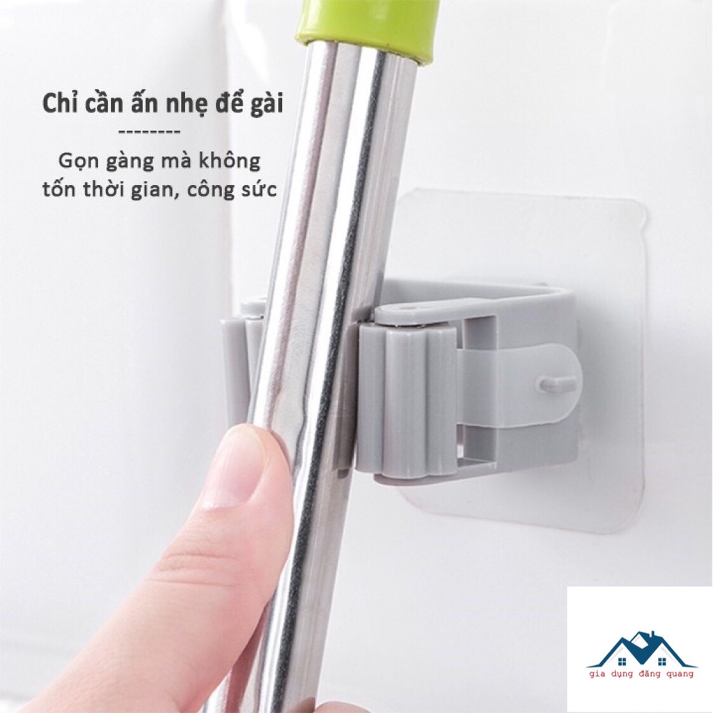 Móc Treo Chổi - Móc dán tường kẹp giữ cây lau nhà, móc treo kẹp chổi, gài chổi dán tường chịu lực tốt