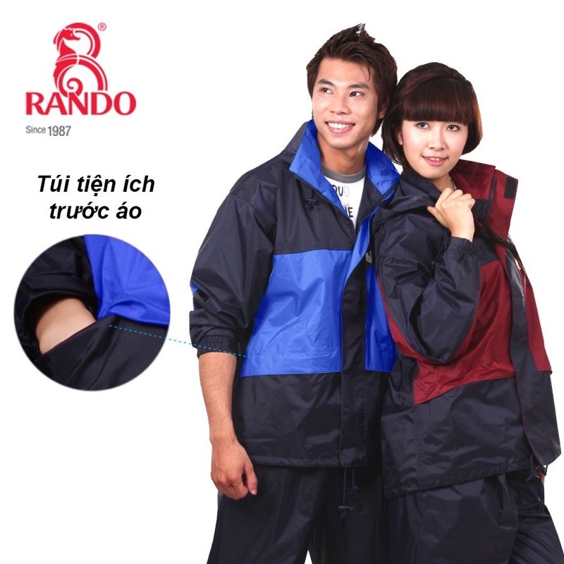 Áo mưa bộ 2 lớp cao cấp RANDO RB2